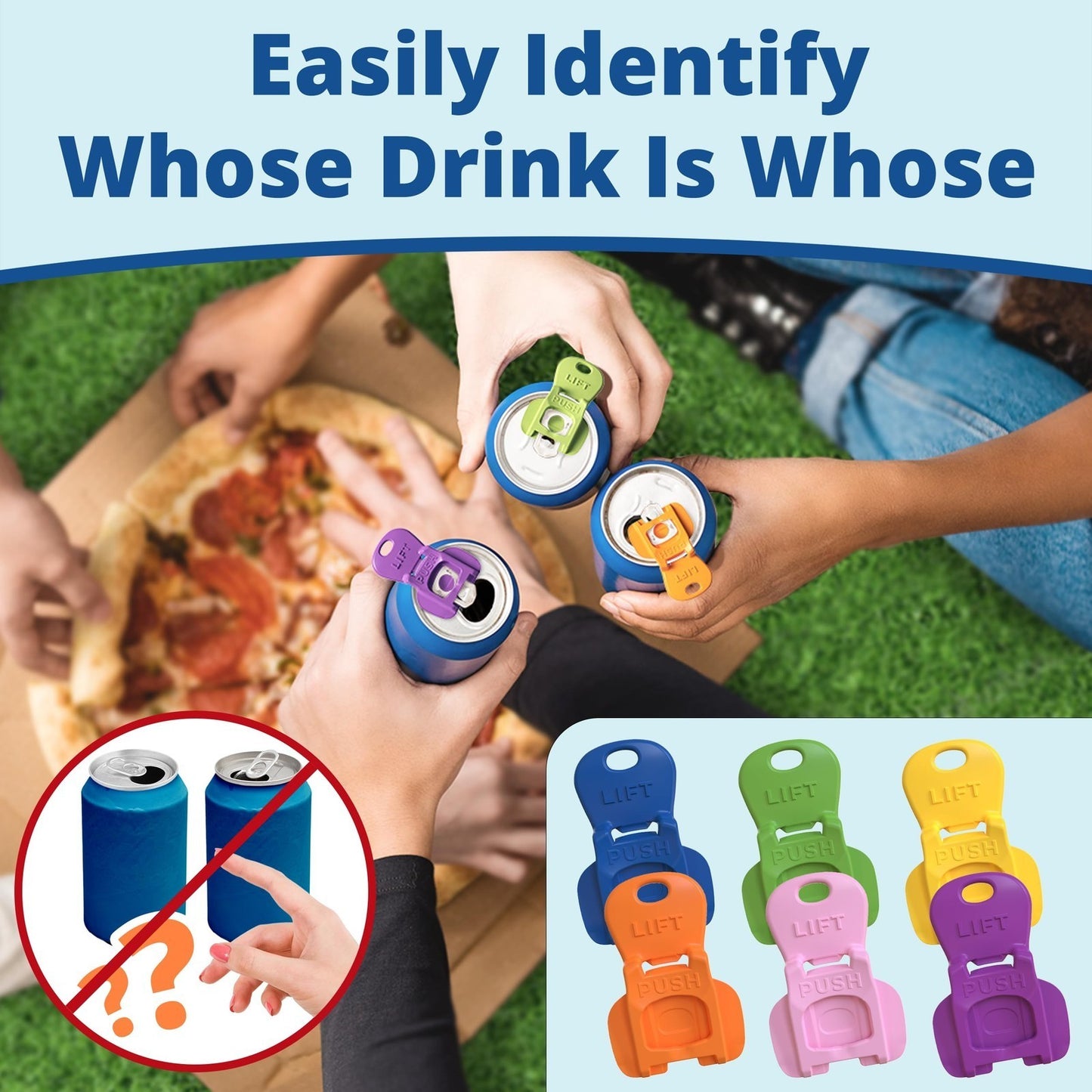 6/12Pcs Complete Cover Easy Tab Opener, Drink Can Protector for Soda USA