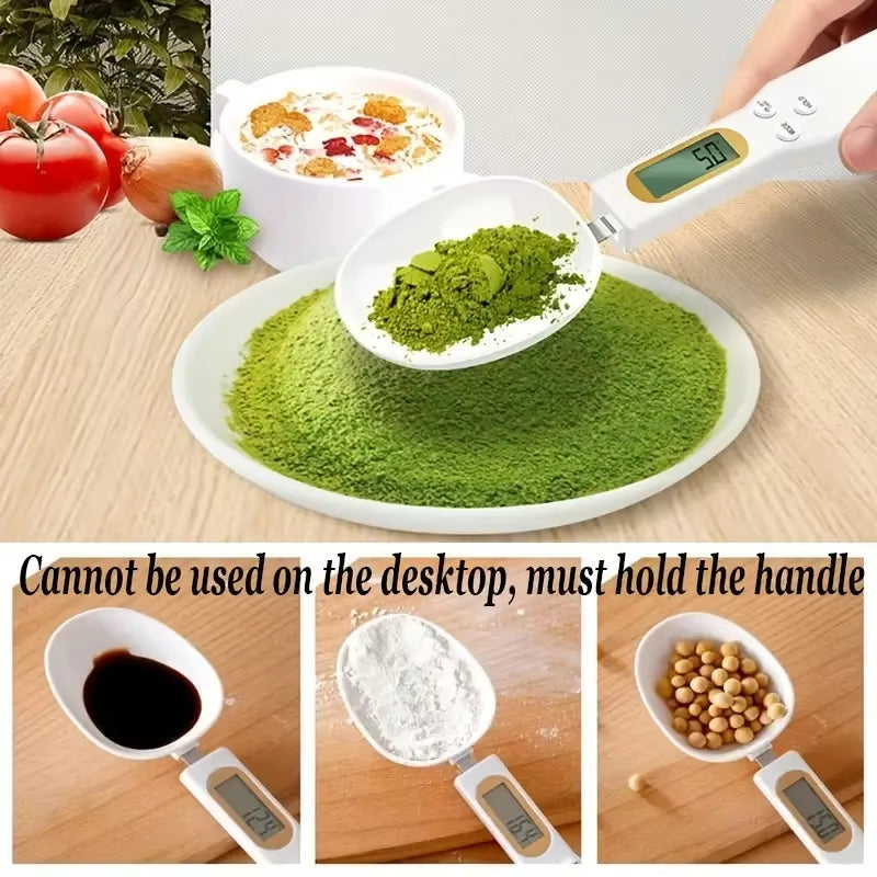 Digital Kitchen Scale Mini Spoon Scale LCD Electronic Food Scale 0.1-500G Weight Measuring Kitchen Tool for Milk Coffee Baking