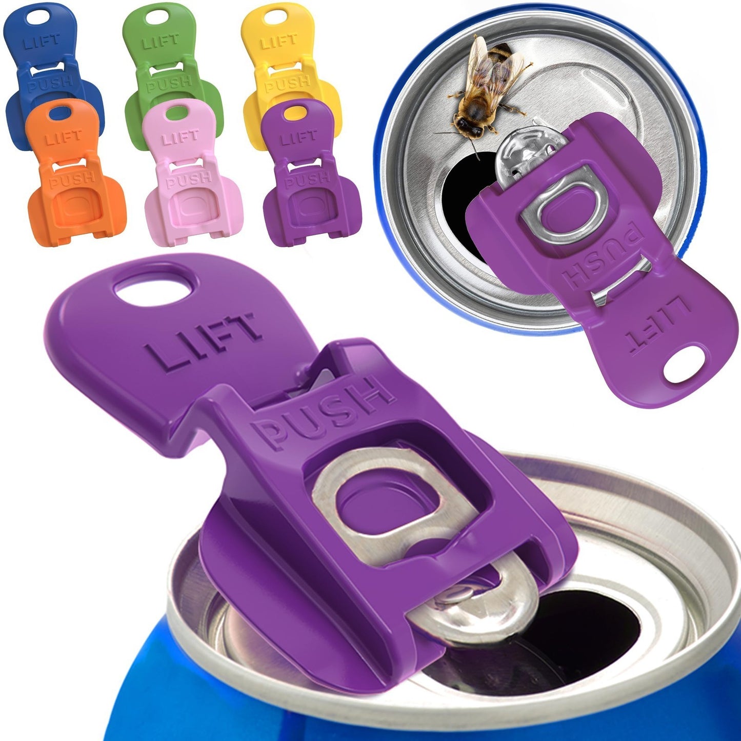 6/12Pcs Complete Cover Easy Tab Opener, Drink Can Protector for Soda USA