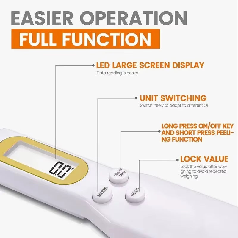 Digital Kitchen Scale Mini Spoon Scale LCD Electronic Food Scale 0.1-500G Weight Measuring Kitchen Tool for Milk Coffee Baking