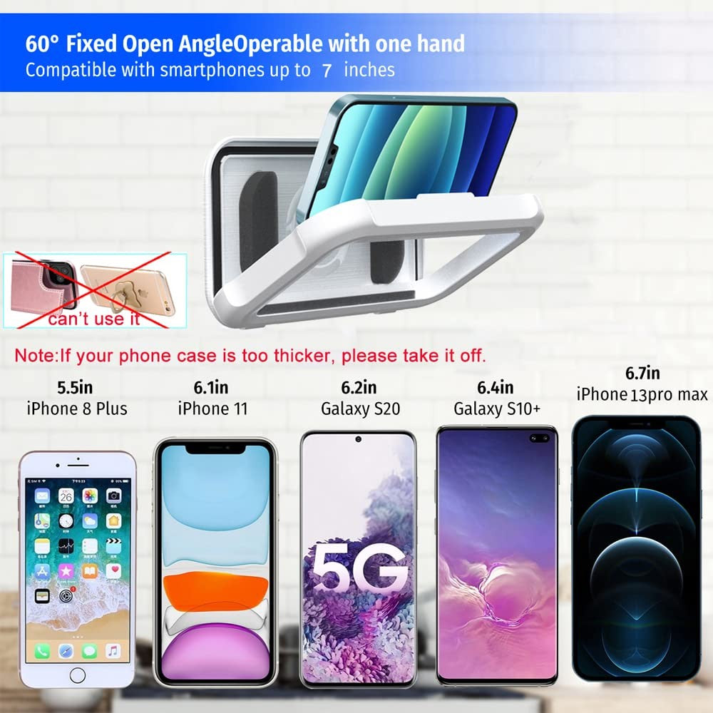 Upgraded 480° Rotating Shower Phone Holder Waterproof Case with Touch Screen,...