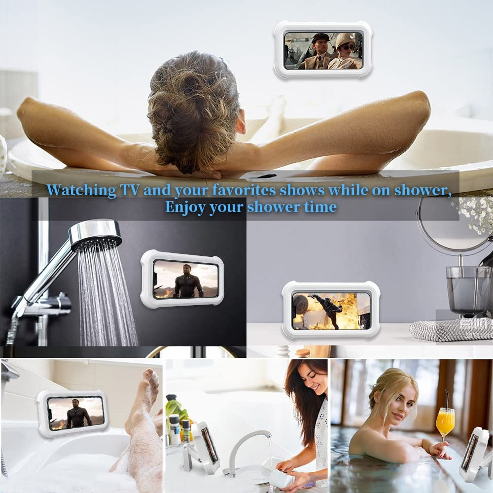 Upgraded 480° Rotating Shower Phone Holder Waterproof Case with Touch Screen,...