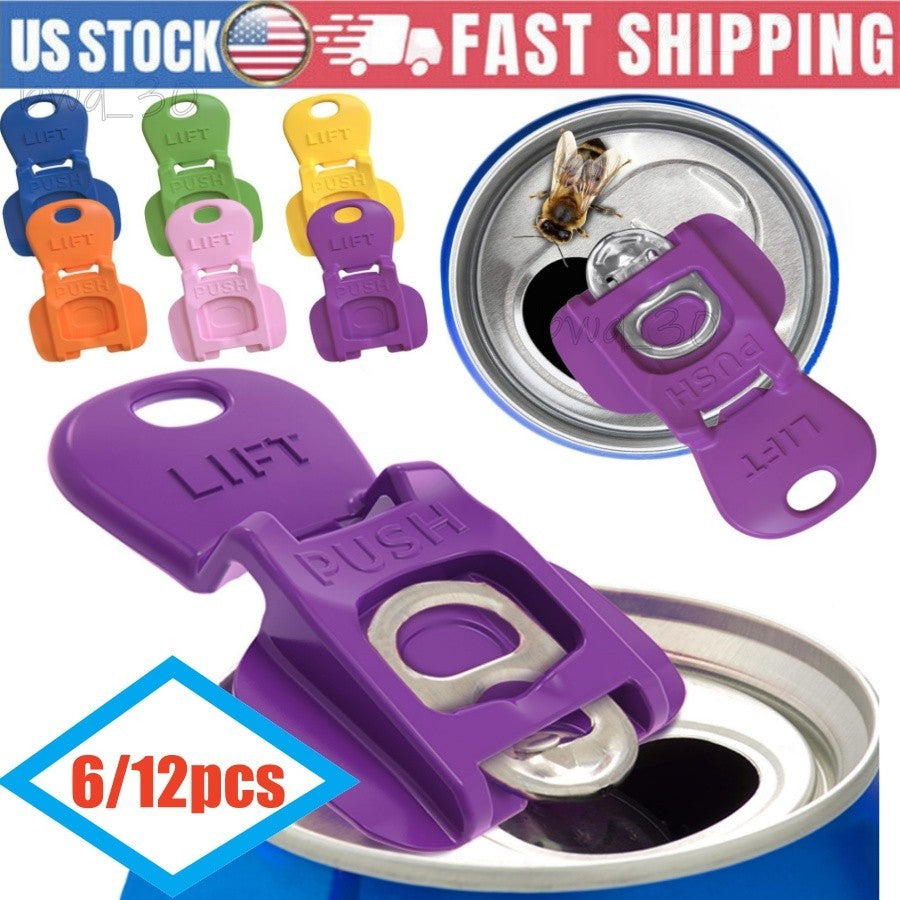 6/12Pcs Complete Cover Easy Tab Opener, Drink Can Protector for Soda USA