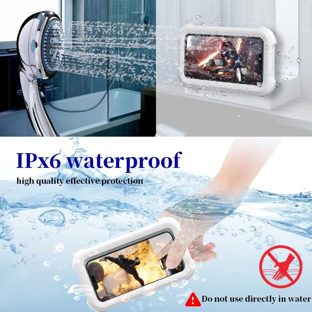 Upgraded 480° Rotating Shower Phone Holder Waterproof Case with Touch Screen,...