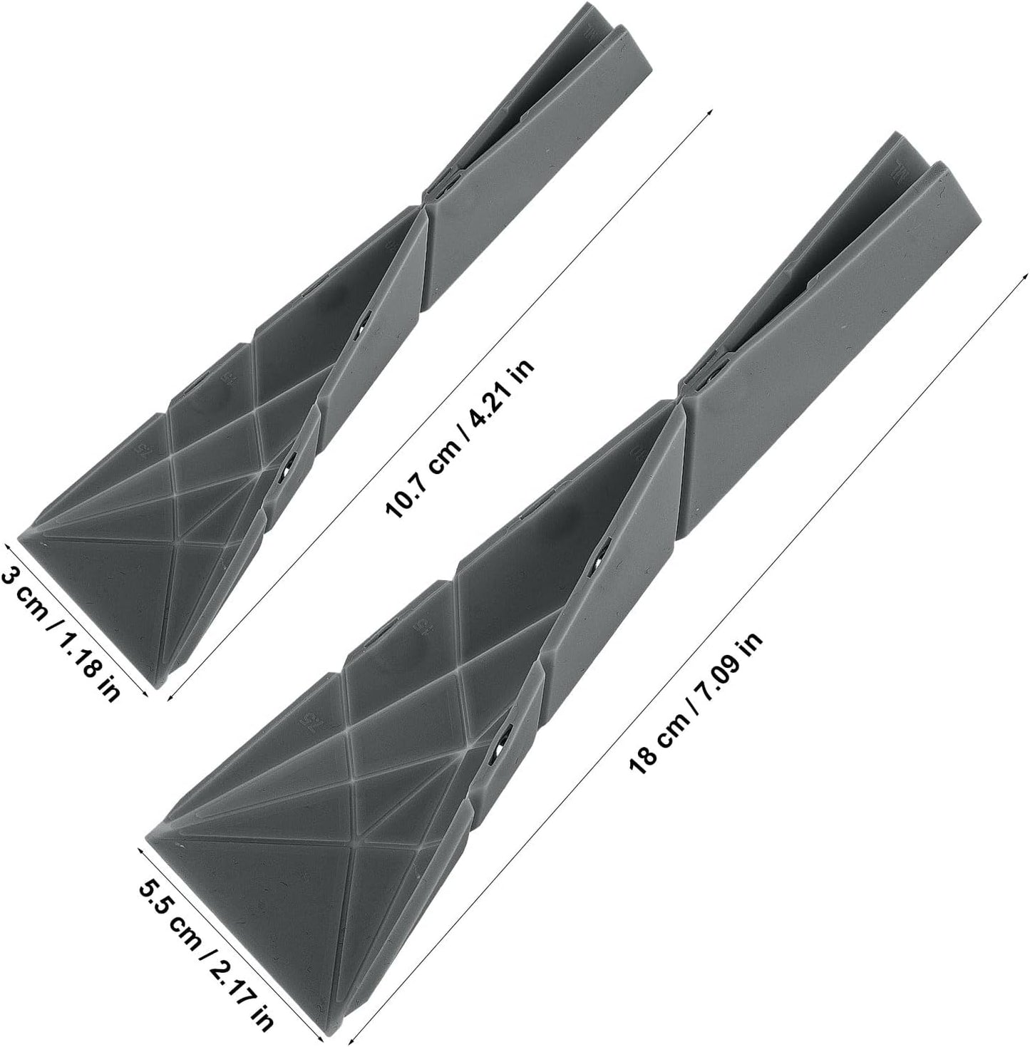 2Pz 3 in 1 Cucchiaio Dosatore Poligonale, 6 Diverse Dimensioni Pieghevoli Piatti Cucchiai Dosatori Magnetici per Ingredienti Liquidi E Secchi Multifunzione Utensili Da Cucina (Nero)