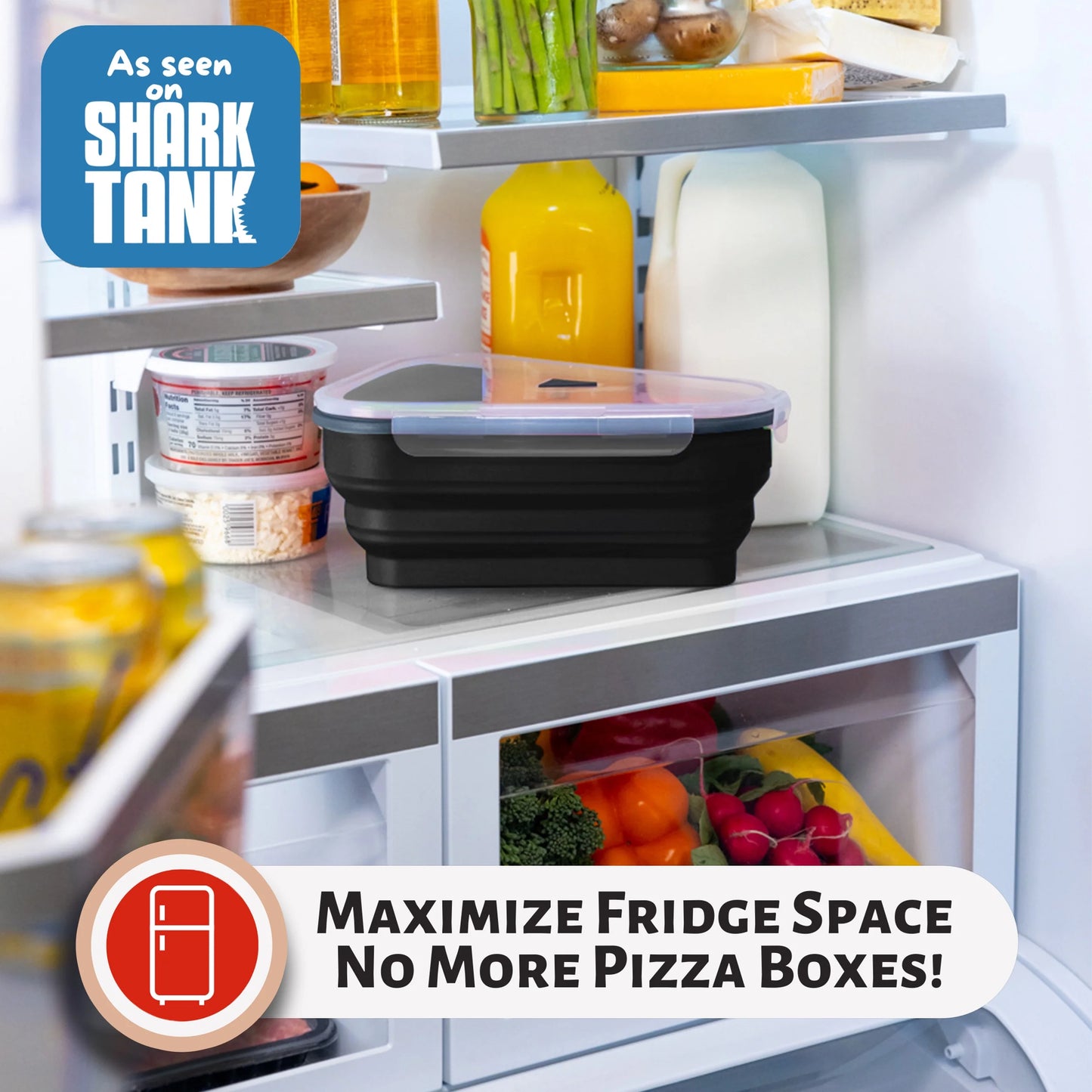 ® Reusable Bpa-Free Silicone Storage Container with 5 Microwavable Trays, Black