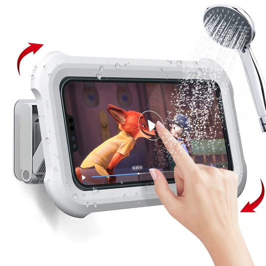 Upgraded 480° Rotating Shower Phone Holder Waterproof Case with Touch Screen,...