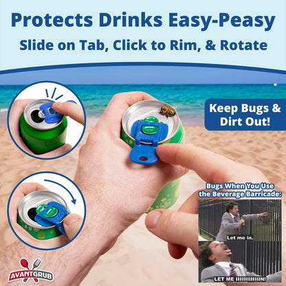 6/12Pcs Complete Cover Easy Tab Opener, Drink Can Protector for Soda USA
